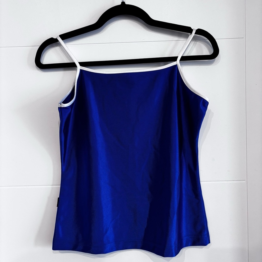 Stylish Royal Blue Camisole with White Accents